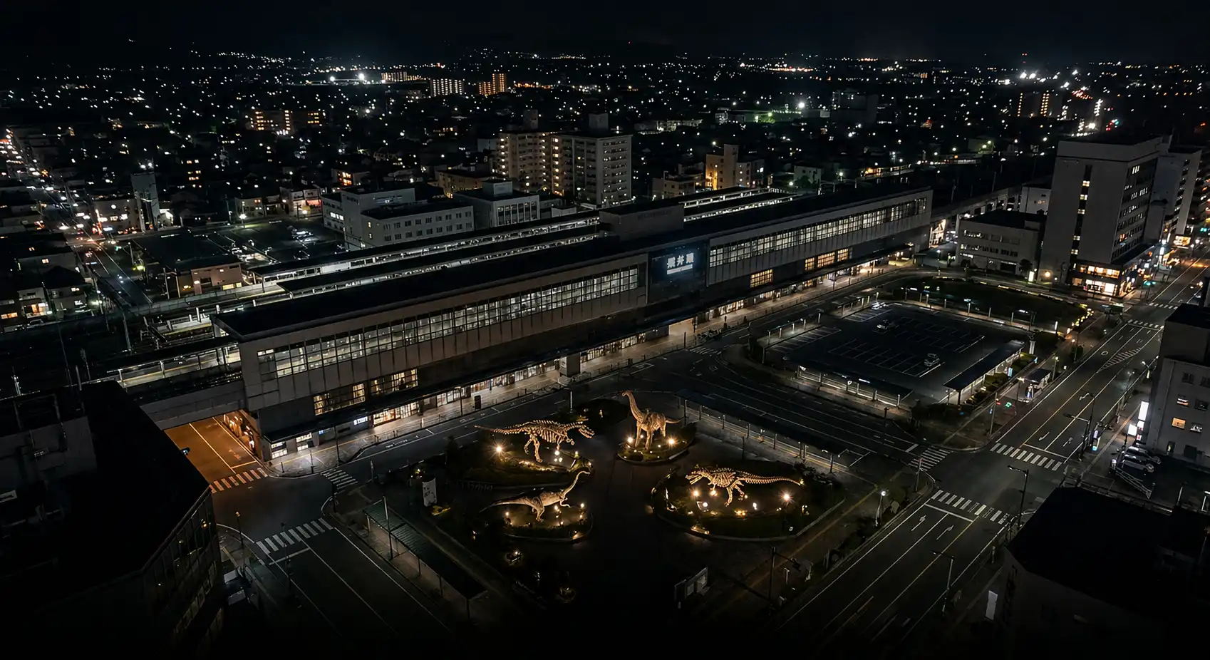 福井駅周辺の夜景